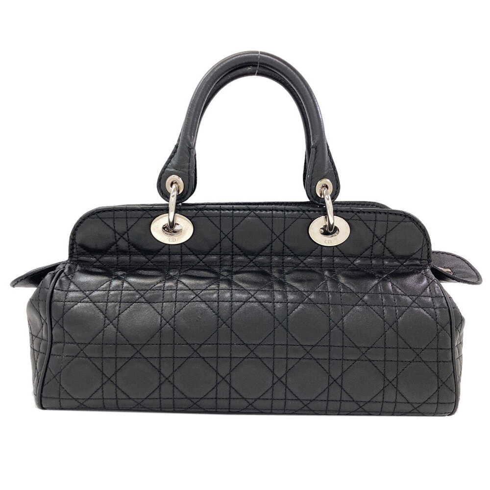Dior Quilted Christian Cannage handbag lambskin Black